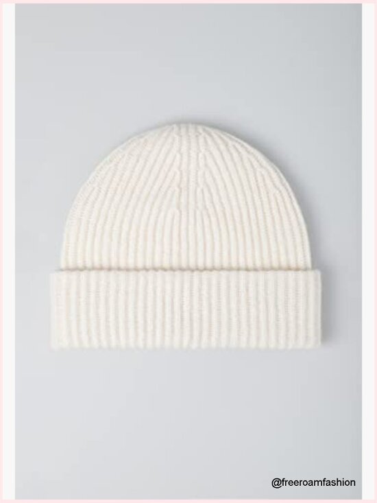 Chunky Knit Cashmere Beanie, Stretchy & Soft Winter Hat main image 5